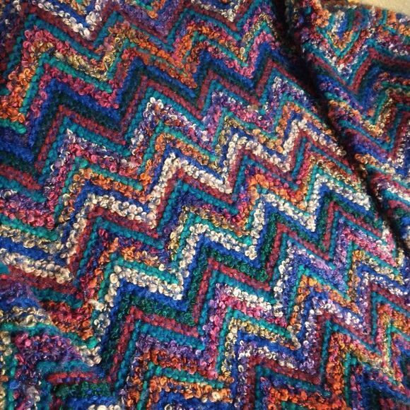 Vintage J.J. Browne Zigzag Chevron Knit Cardigan Sweater - Picture 6 of 9